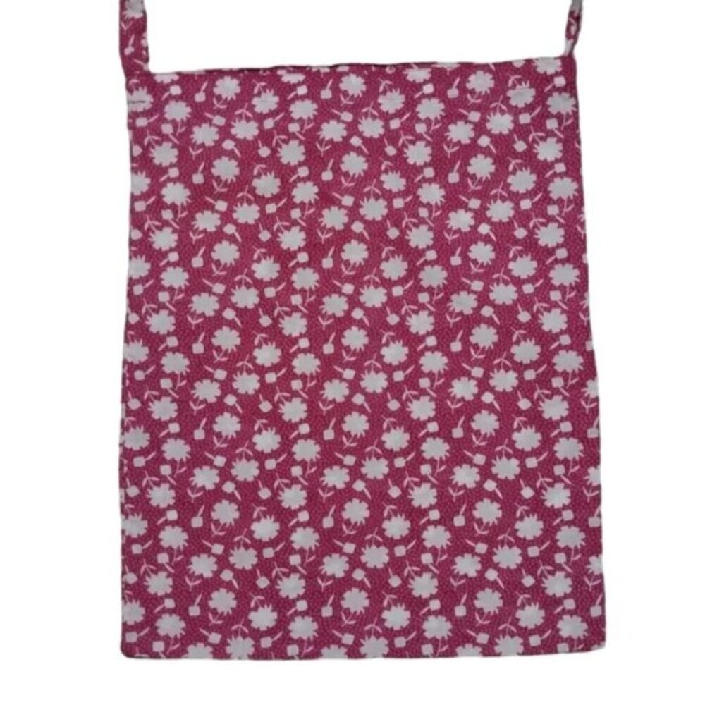 April Cornell Cottagecore Pink Floral Cotton Crossbody Tote Bag New Without Tags - Picture 4 of 6